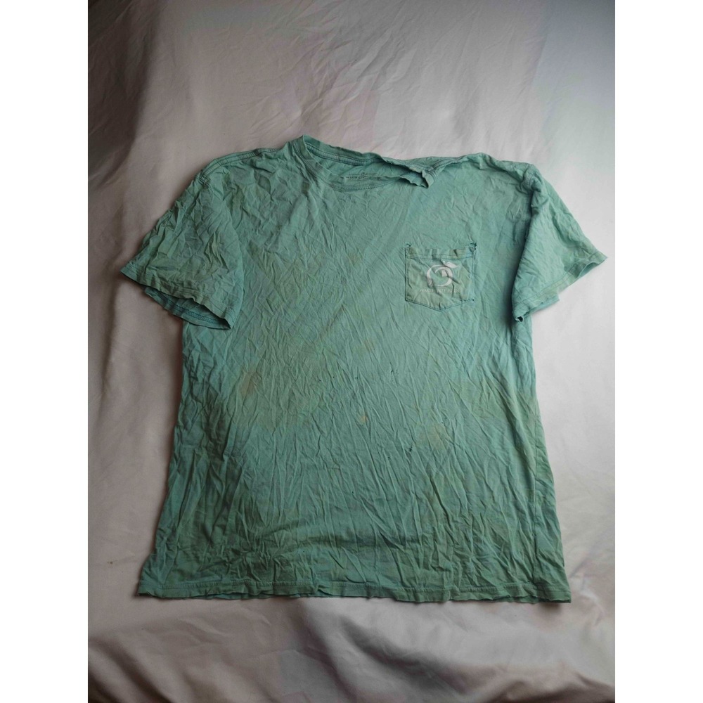 Peach State Pride Pocket Shirt Mens Large Green Graphic Preppy Heritage Southern